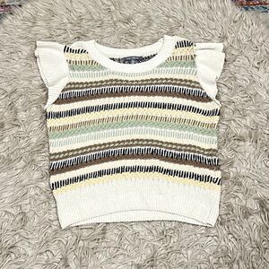 Grey collective crocheted top size XL